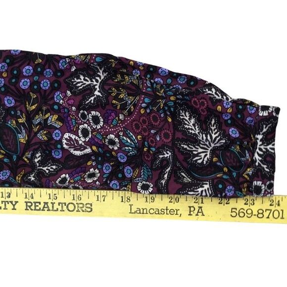 Maeve Anthropologie Janie Flounced Peasant Blouse Womens Sz 12 Dark Moody Floral - Picture 14 of 16